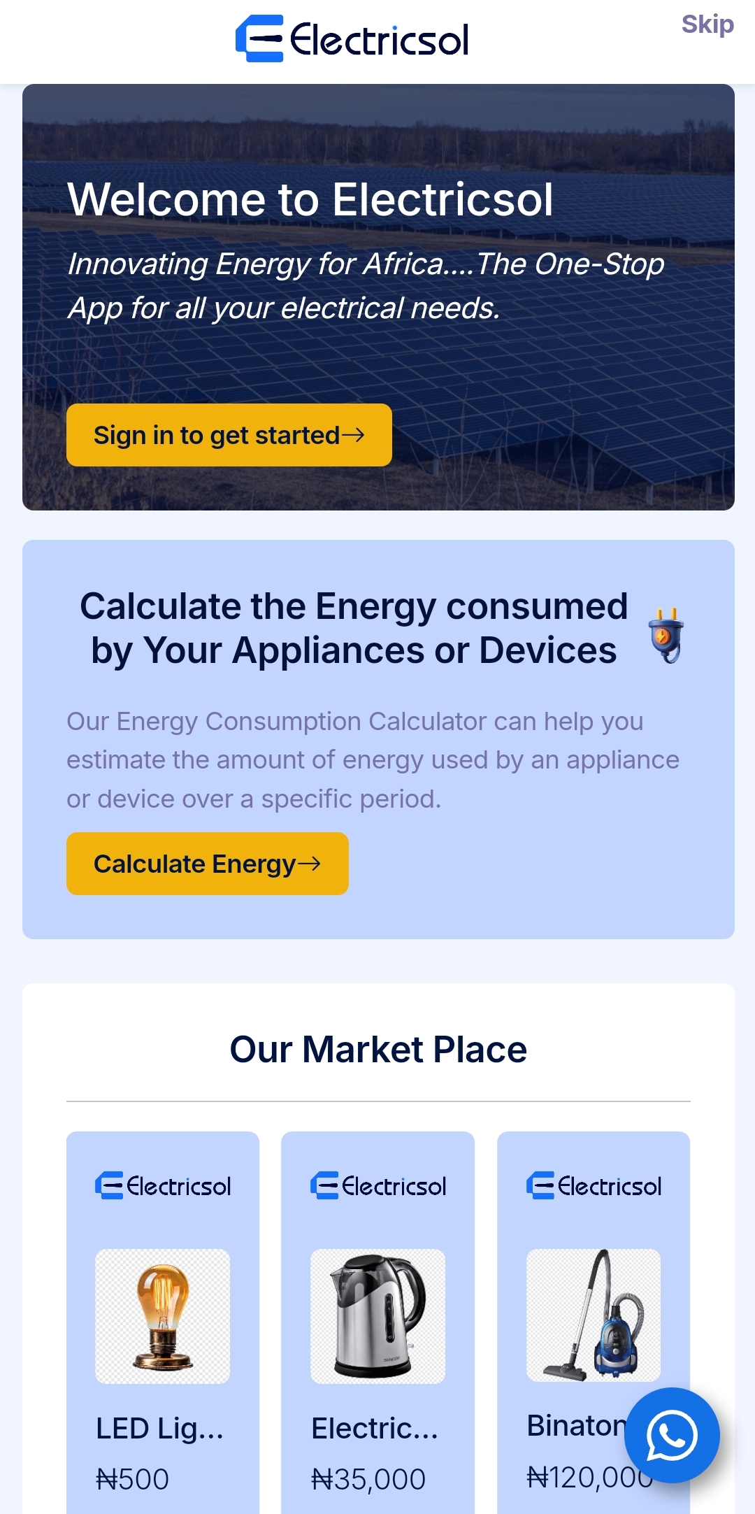 Electricsol App